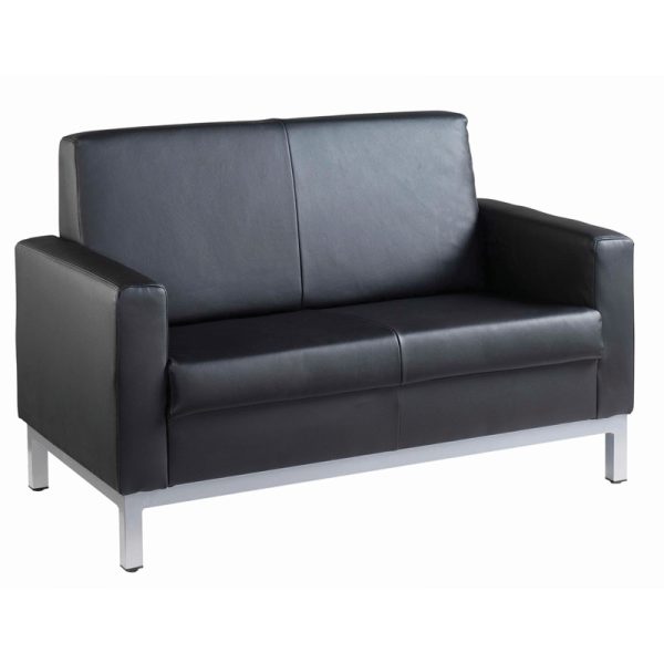 black leather sofa 2 seater