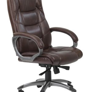 brown leather office chair