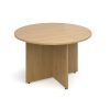 circular meeting table oak