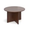 circular meeting table walnut