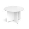 circular meeting table white