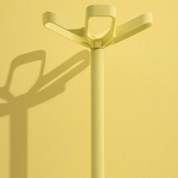 coat stand yellow close up