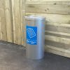 confidential office waste bin silver