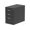 desk high pedestal with 3 drawers in black
