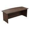 executive bow front desk walnut