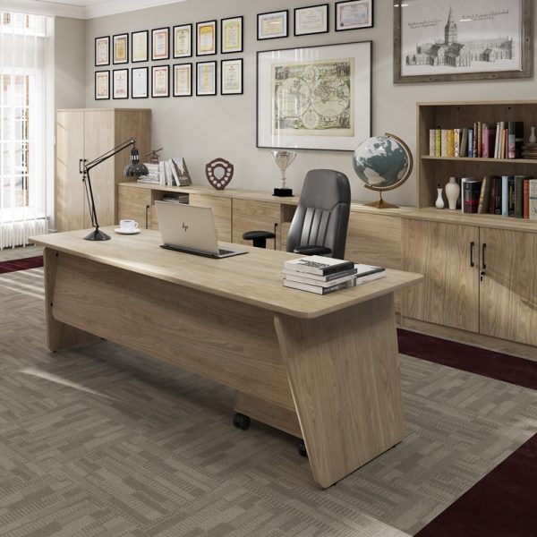 executive office desk with panel end