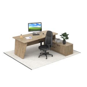 executive office desk with office storage