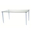 glass computer desks with clear top and white legs