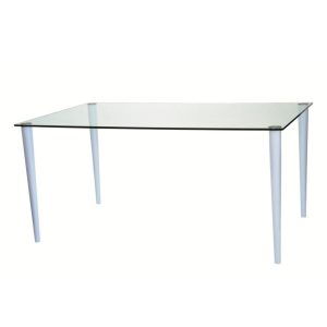 glass computer desks with clear top and white legs