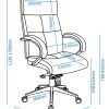 grey fabric home office chair dimensions