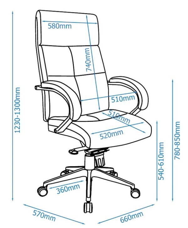 grey fabric home office chair dimensions