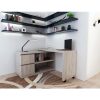 grey oak l shaped foldaway desk in home office room set