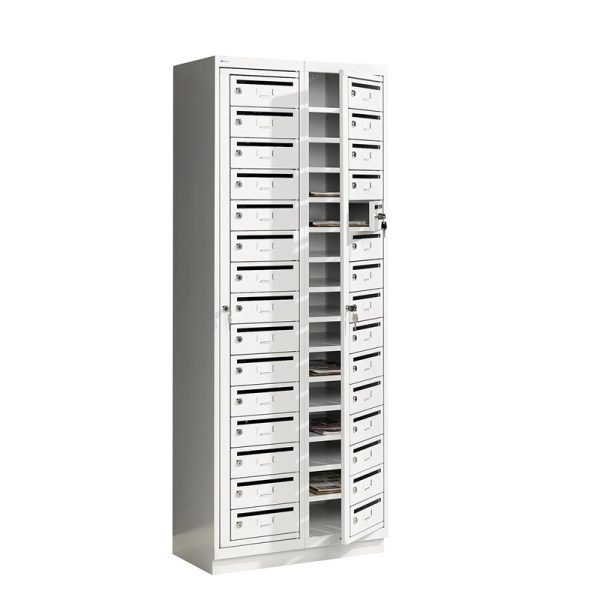 lockable pigeon holes with post slots metal. 30 spaces