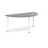 meeting table simi cicular with onyx grey top and white legs