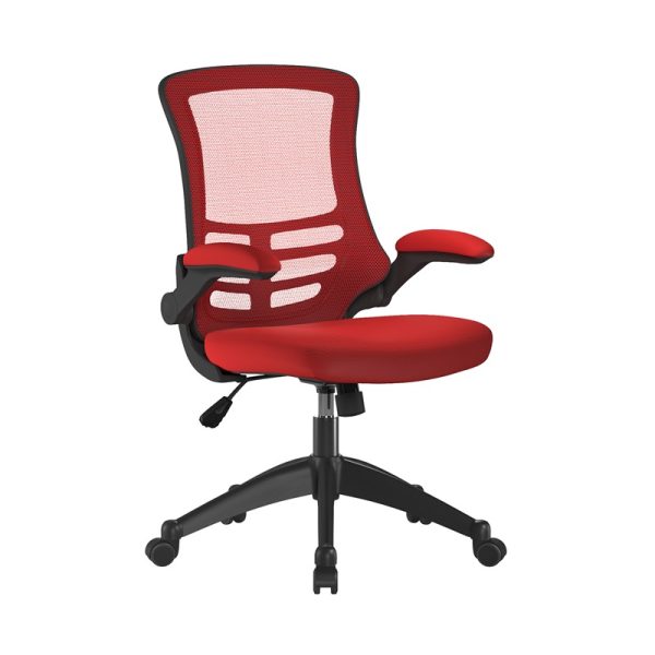 mesh back office chair red