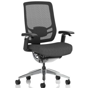 mesh back office chair in black