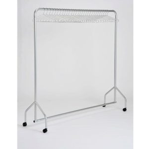 mobile coat rail silver with chrome hangers