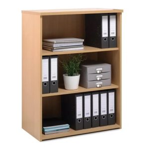 office bookcase beech 2 shelves