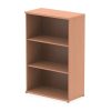 office bookcase with 2 shelves in beech finish