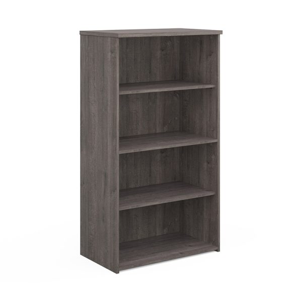 office bookcase grey oak with 3 shelves