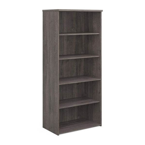 office bookcase grey oak 4 shelves