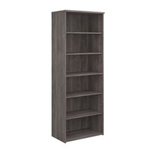 office bookcase grey oak with 5 shelves