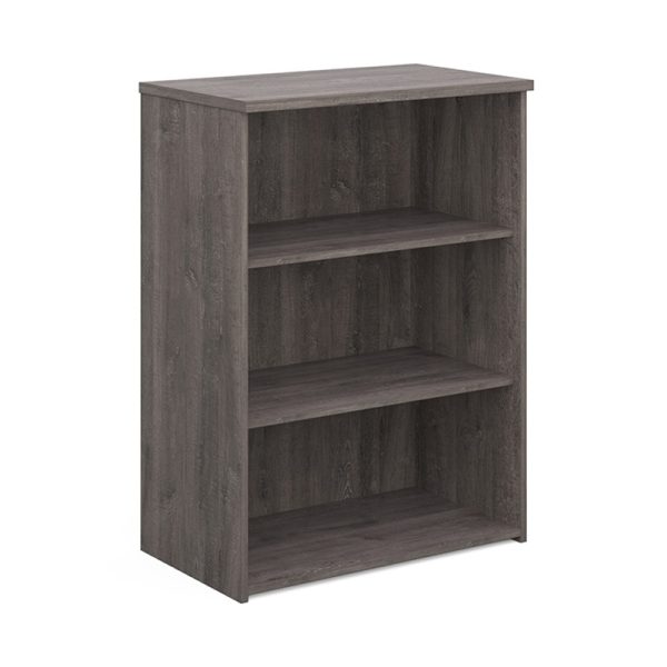 office bookcase grey oak with 2 shelves