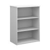 office bookcase white with 2 shelves