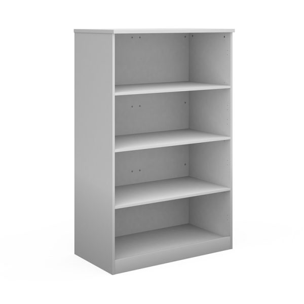 office bookcase white with 3 shelves