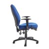 office chair blue fabric side view