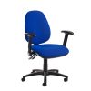 office chair blue fabric with folding arms