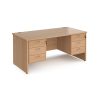 office desk with panel end beech. With 2 x 3 drawer pedestals