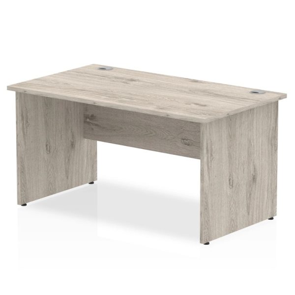 office desk panel end grey oak