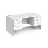 office desk panel end white with 2 x 3 drawer pedestals