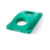 office recycling bin lid green for mixed glass