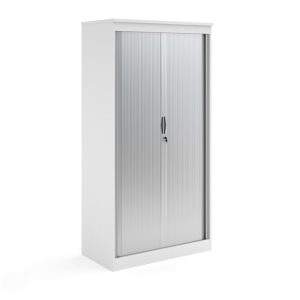 office storage tambour door unit white