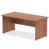 panel end office desk in walnut finish