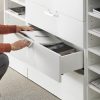 pigeon hole storage unit white close up of drawers