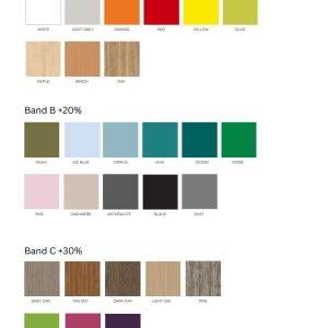 pigeon holes colour chart