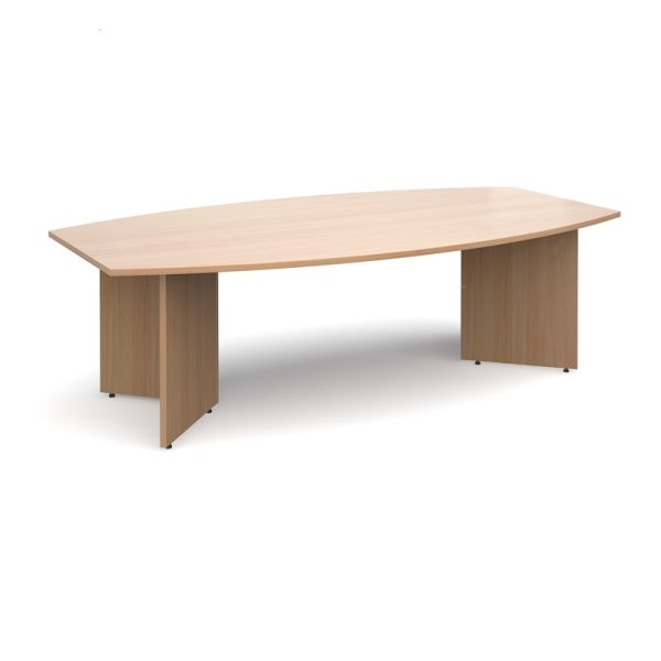 radial boardroom table beech