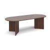 radial end boardroom table walnut