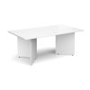 rectangular boardroom table white