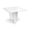 square boardroom table white