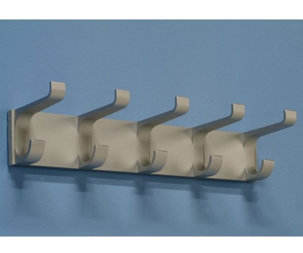 wall mounted coat hooks silver