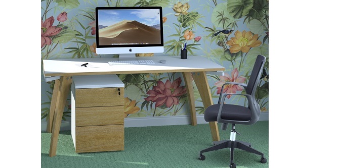 home office desk and office chair