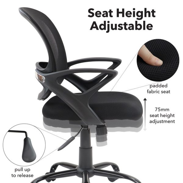 mesh back office chair diagrams