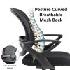 mesh back office chair posture description