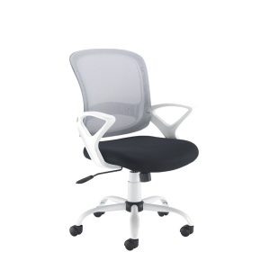 mesh back office chair white with black seat