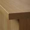 home office furniture in oak. Close up of desk corner