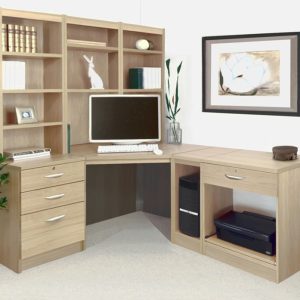 home office furniture set in sandstone finish